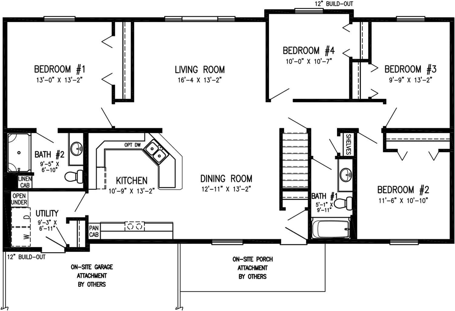 Rosedale floor plan home features