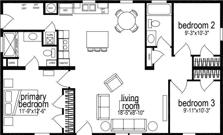 Sunwood multi-section f570-aj floor plan home features