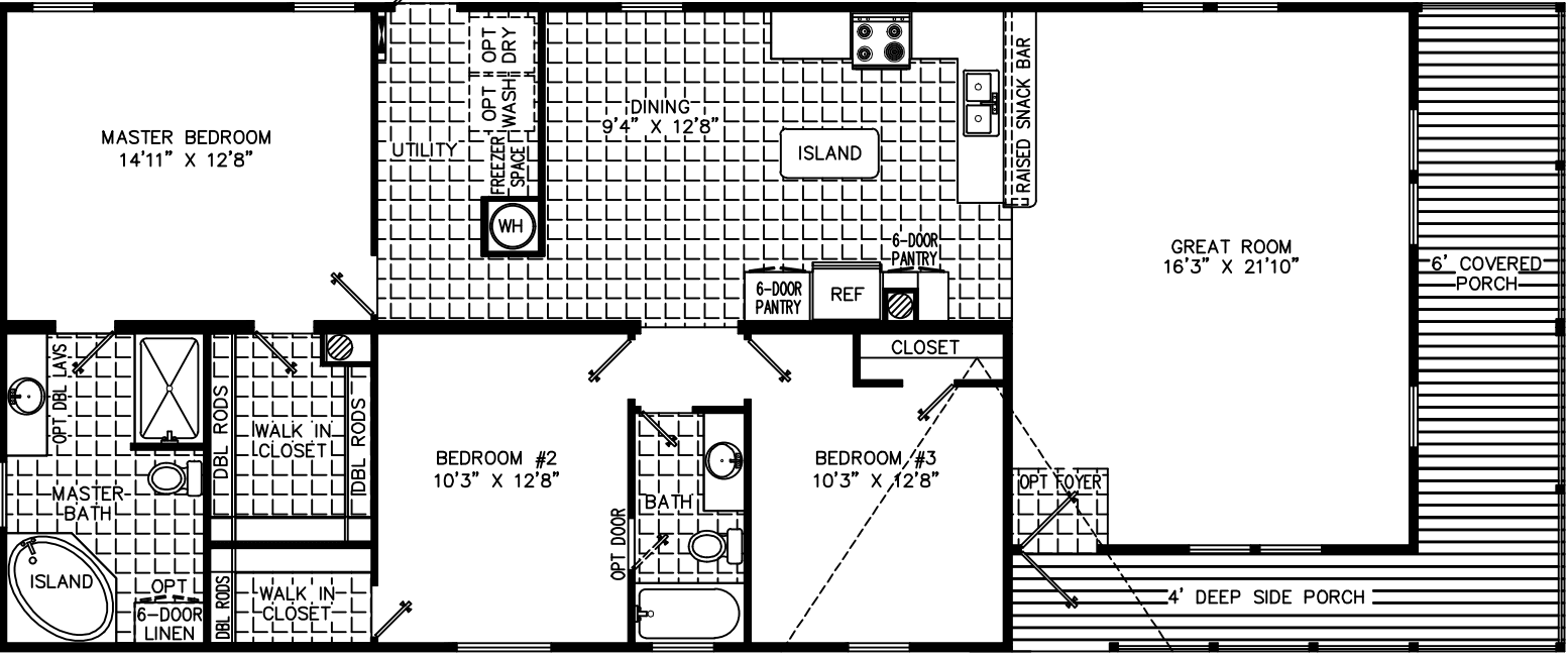 Ryan 2864 floor plan home features