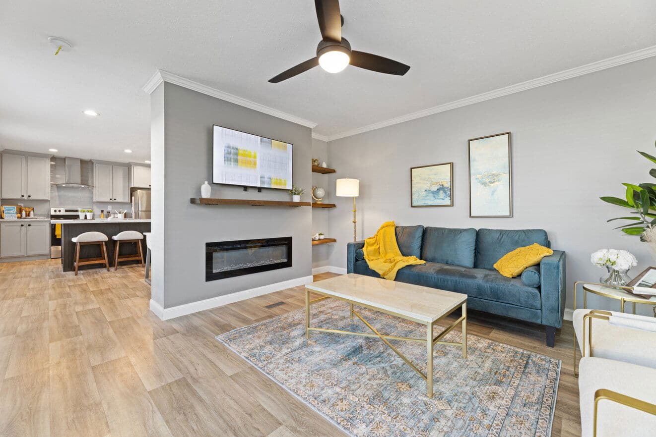 The roanoke duplex interior home features