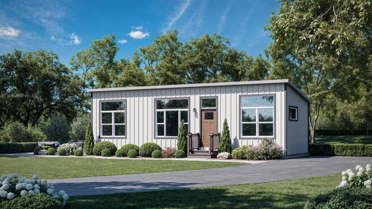 Butte elevation and exterior home features