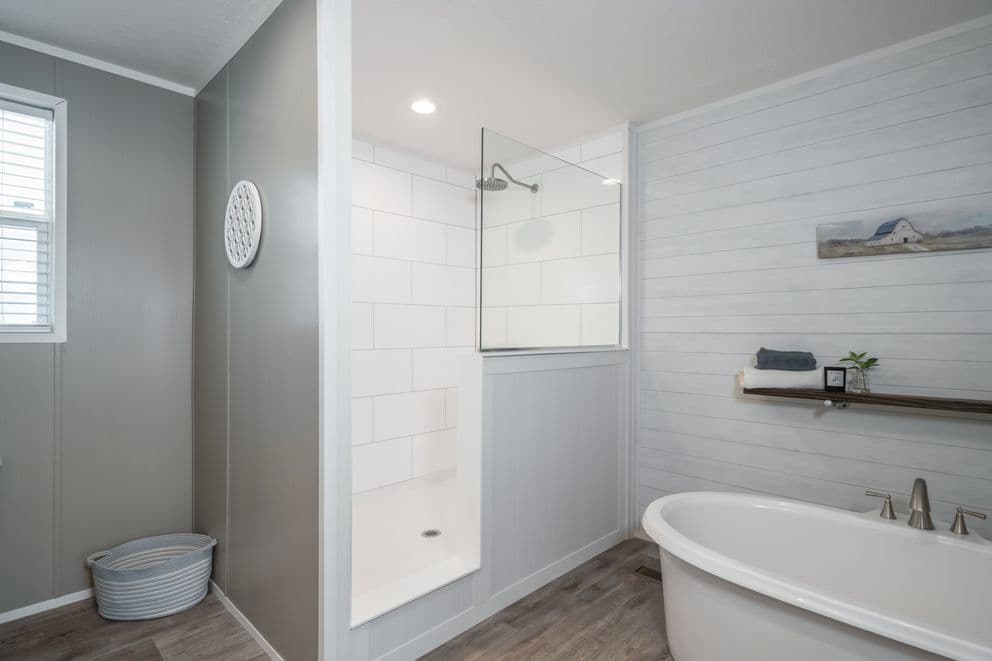 The reserve 60 bathroom home features