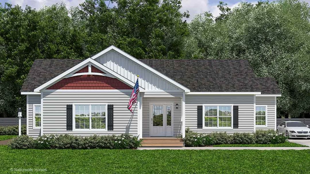 Liberty ranch elevation and exterior home features