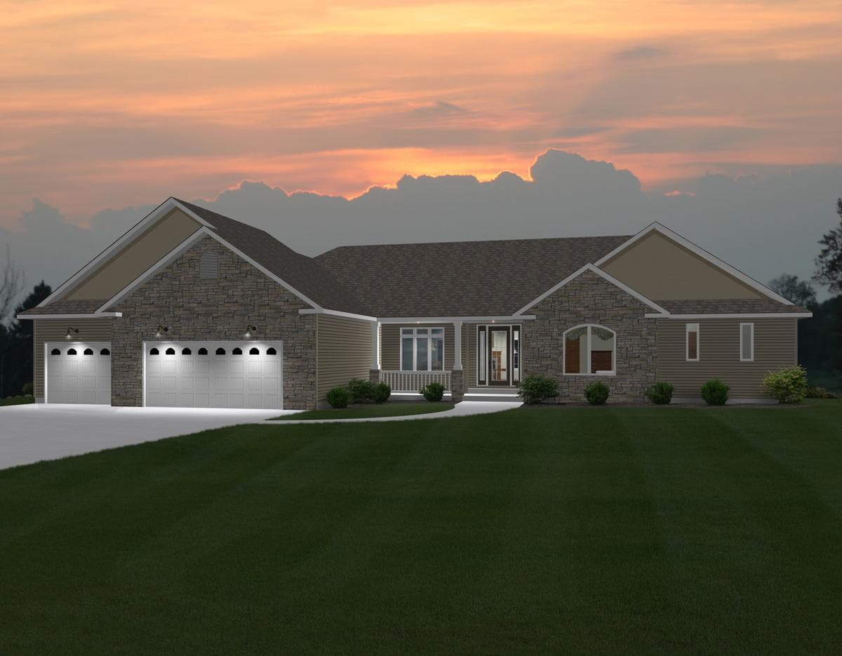 Ferndale hero, elevation, and exterior home features