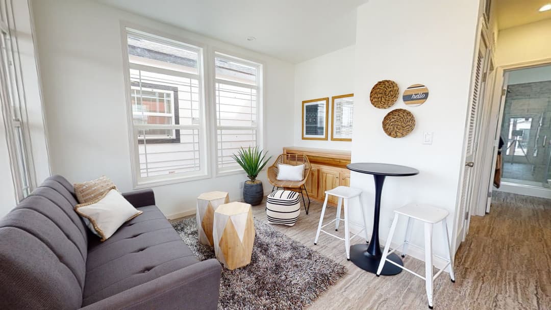 Urban cottage interior home features