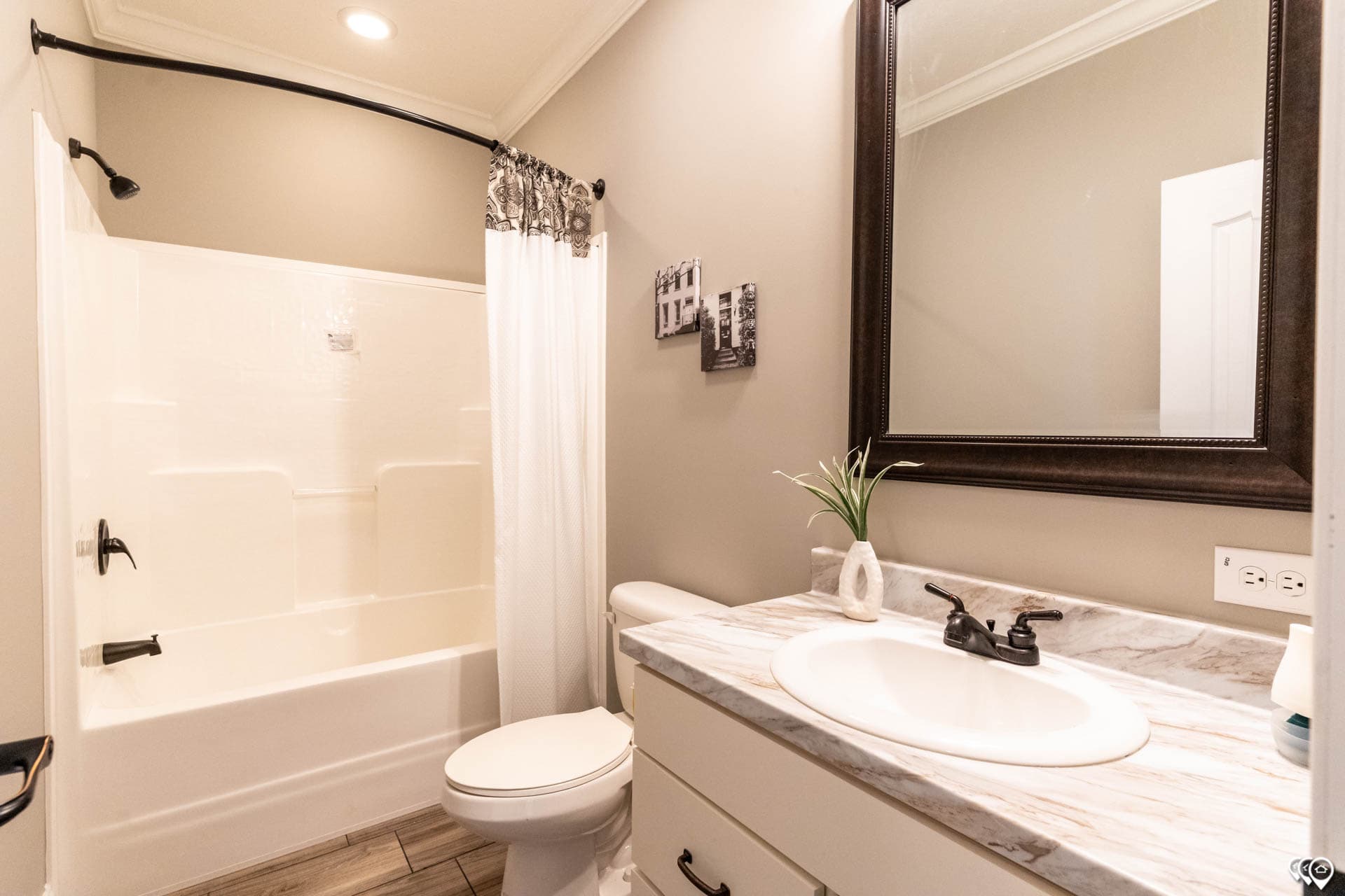 Tahoe harbor bathroom home features