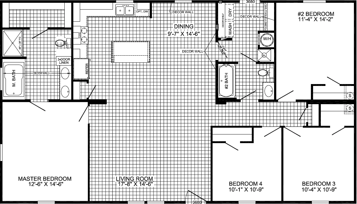 The telford floor plan home features