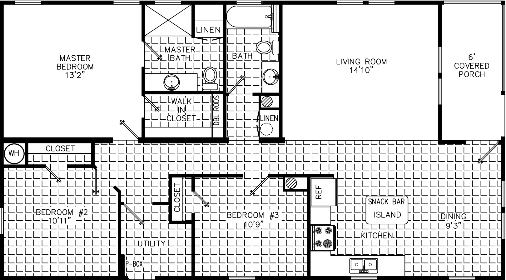 Kim 2848 floor plan home features