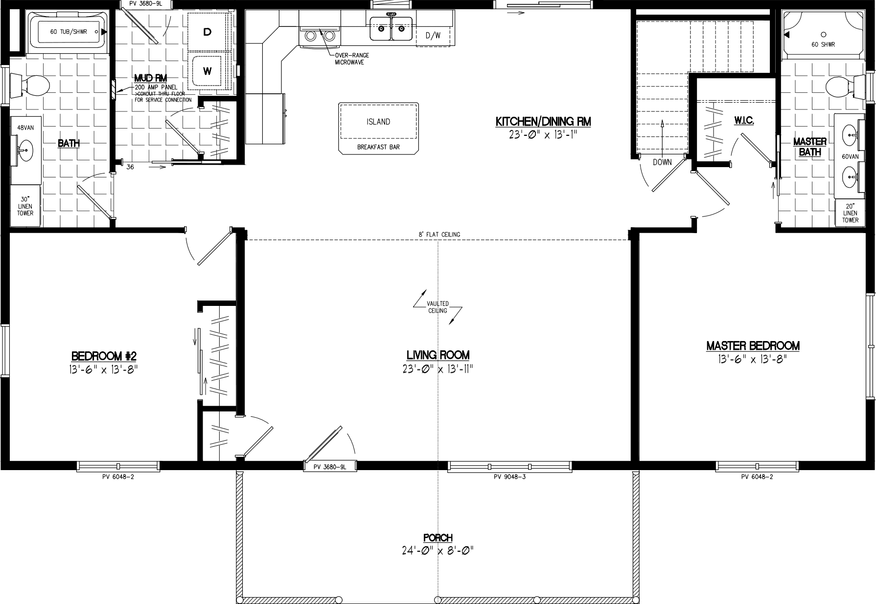 Alpine 2852 floor plan home features