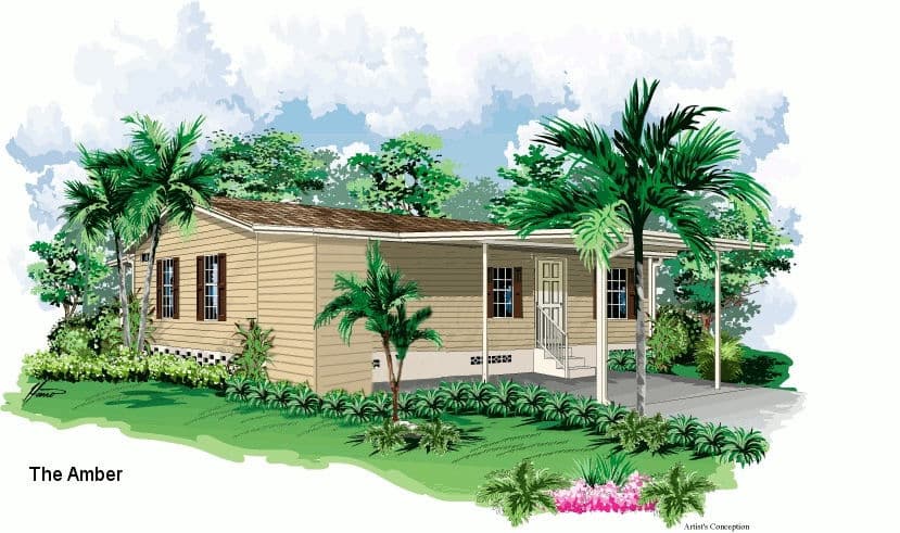 Amber 2840 hero, elevation, and exterior home features