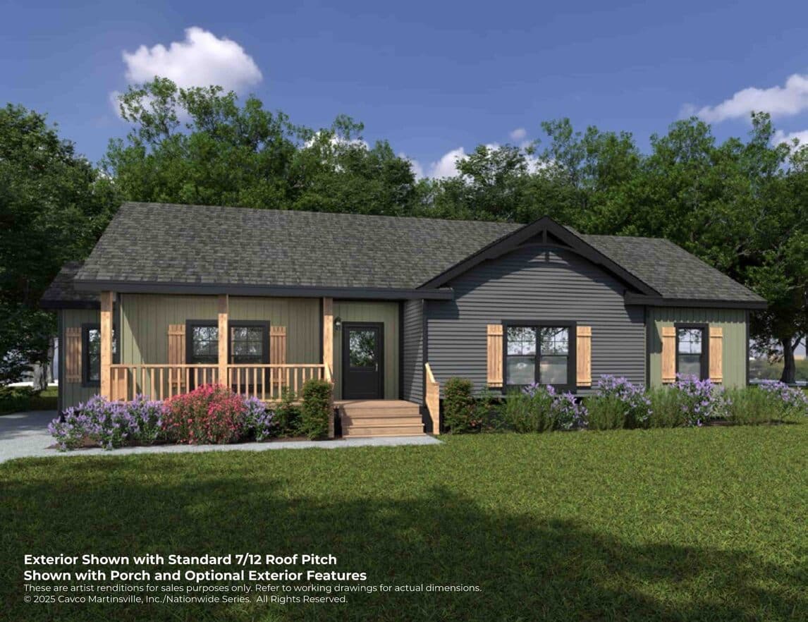 Sweetgrass ranch hero, elevation, and exterior home features