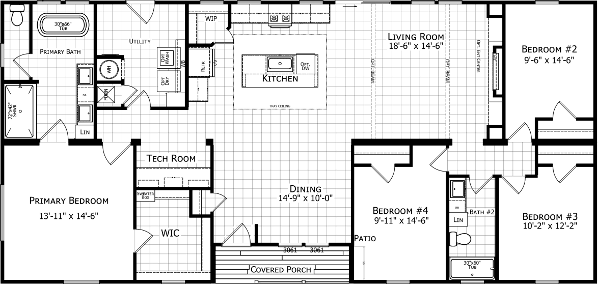 The everest floor plan home features