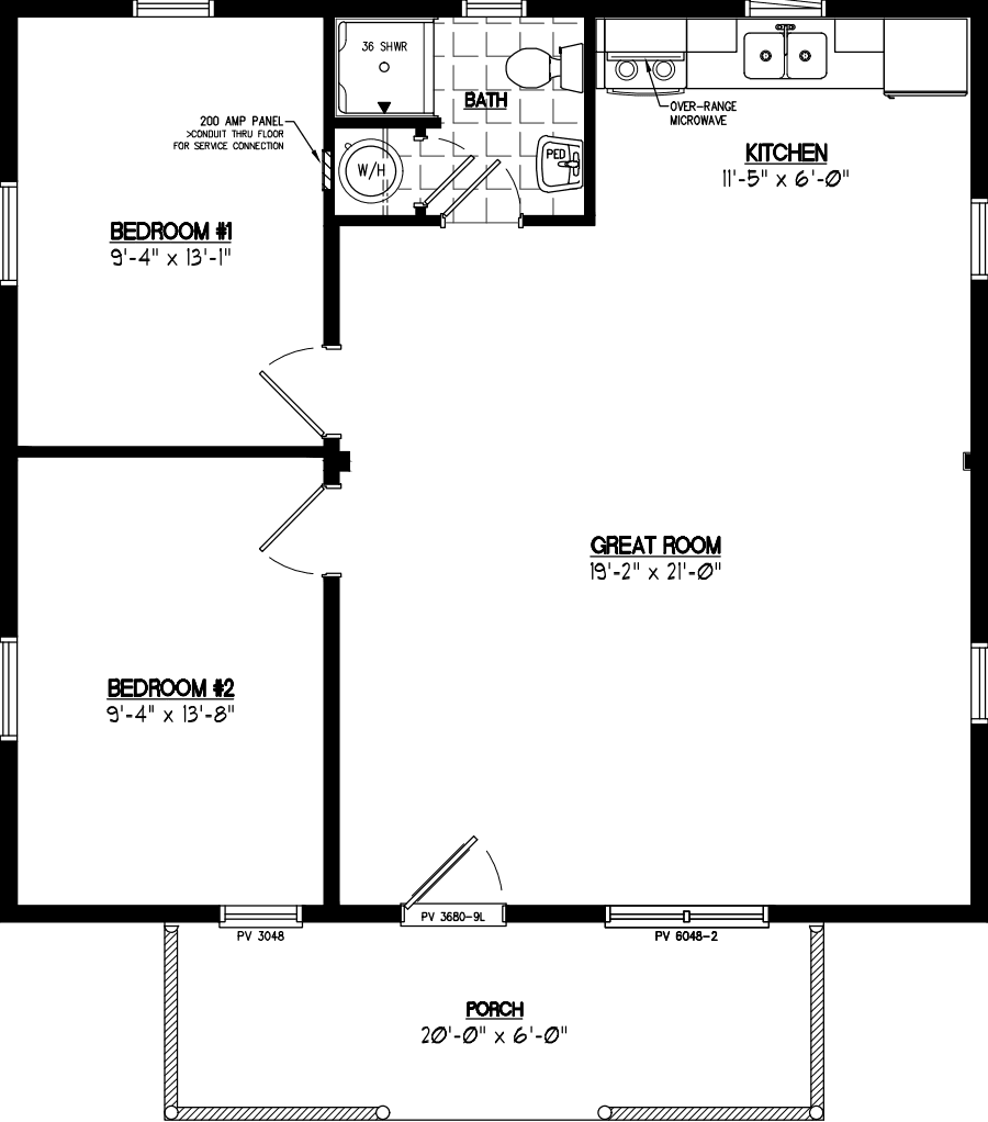 Pioneer 2830 floor plan home features