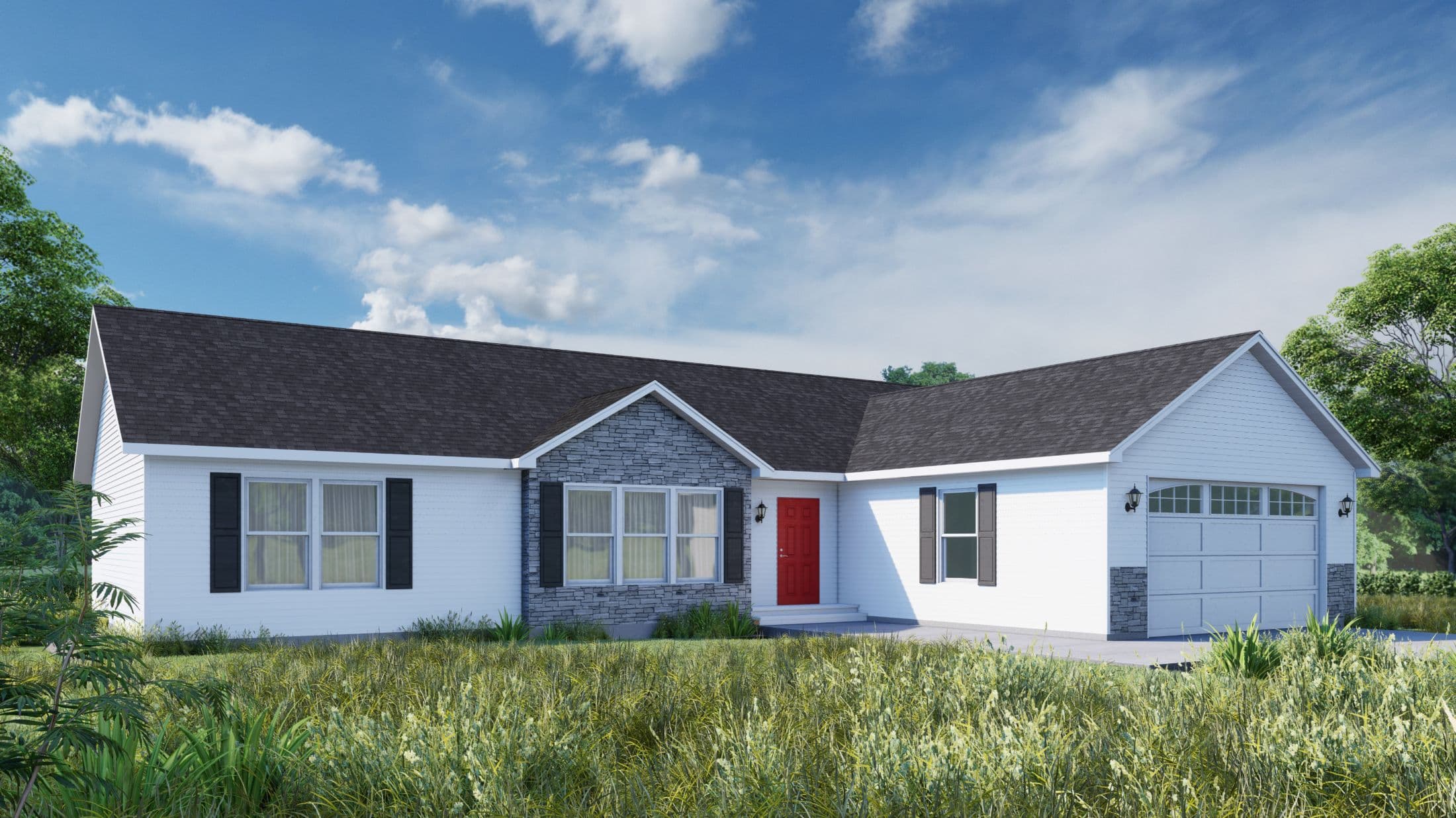 Brentwood ii hero, elevation, and exterior home features