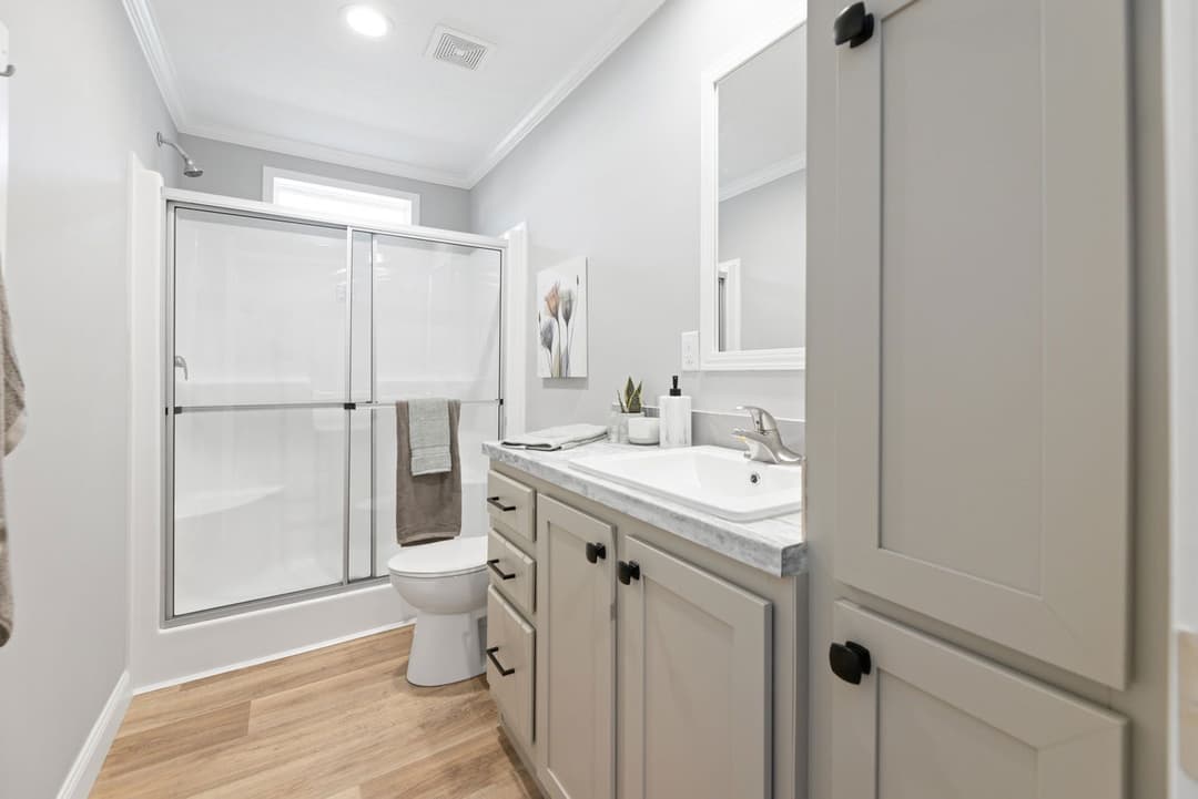 The roanoke duplex interior and bathroom home features