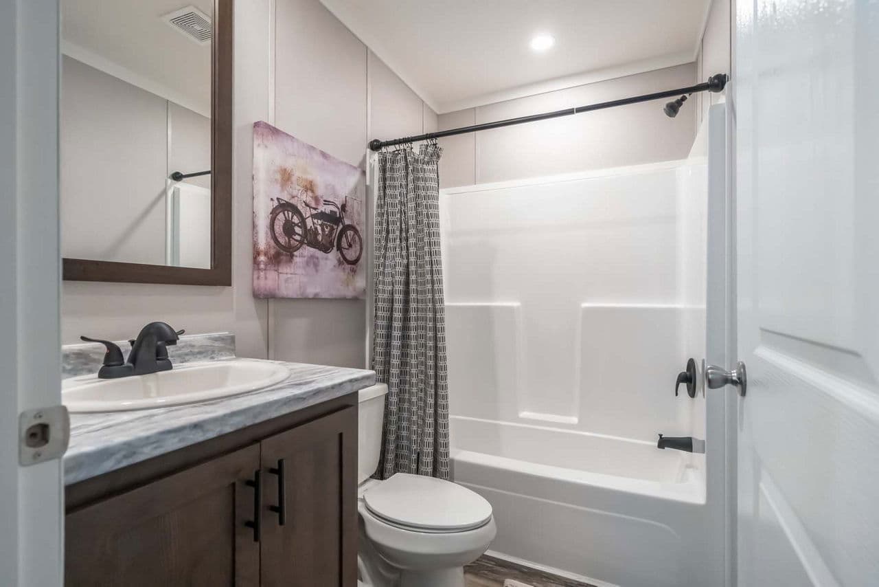 The jazz bathroom home features