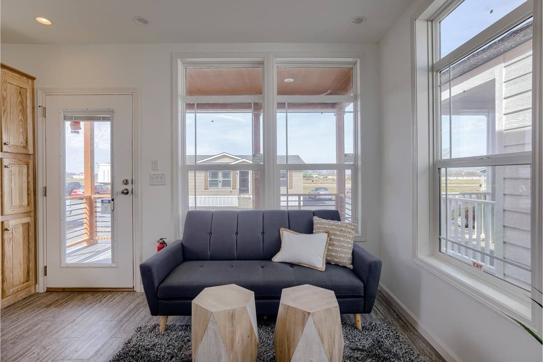 Urban cottage interior home features