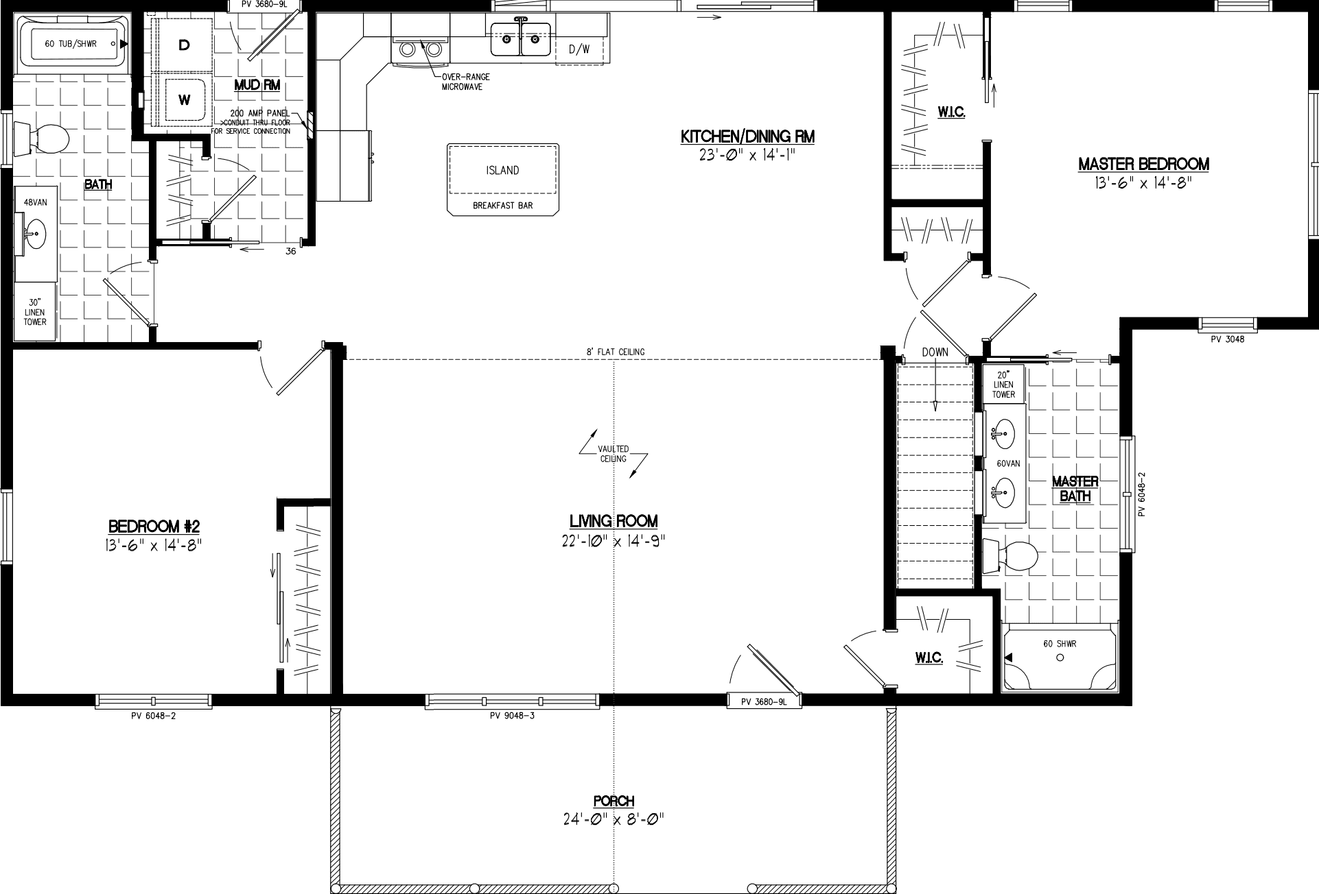 Alpine 3048 floor plan home features