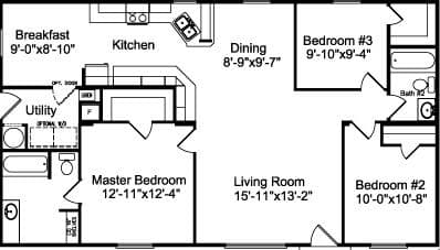 Pacific crest floor plan home features