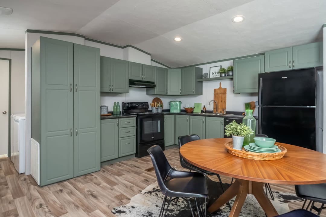 Singlewide s-16×64-32c shed kitchen home features