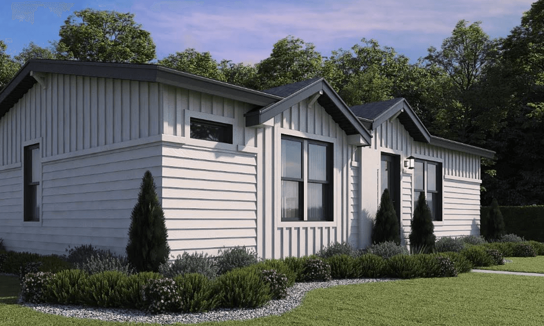 The tiburon elevation and exterior home features