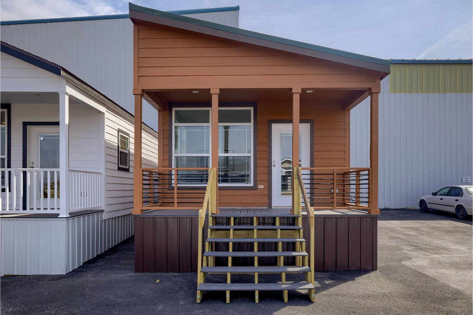 Urban cottage exterior home features