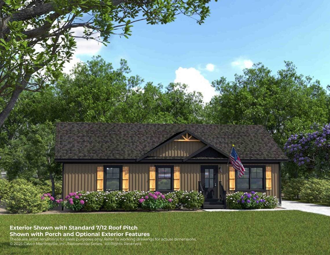 Seagrove i ranch hero, elevation, and exterior home features