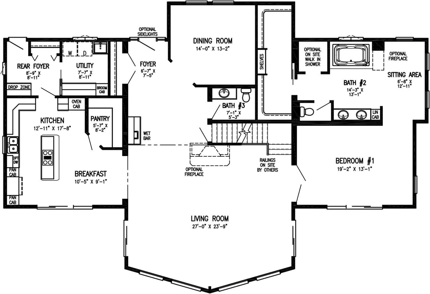 Alpine villa floor plan home features