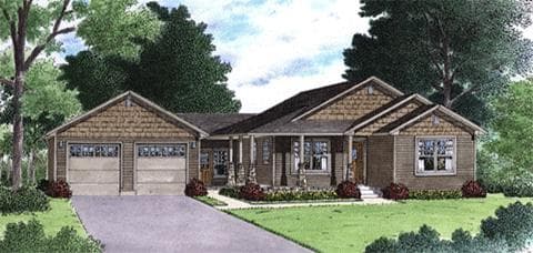 Okanogan hero, elevation, and exterior home features