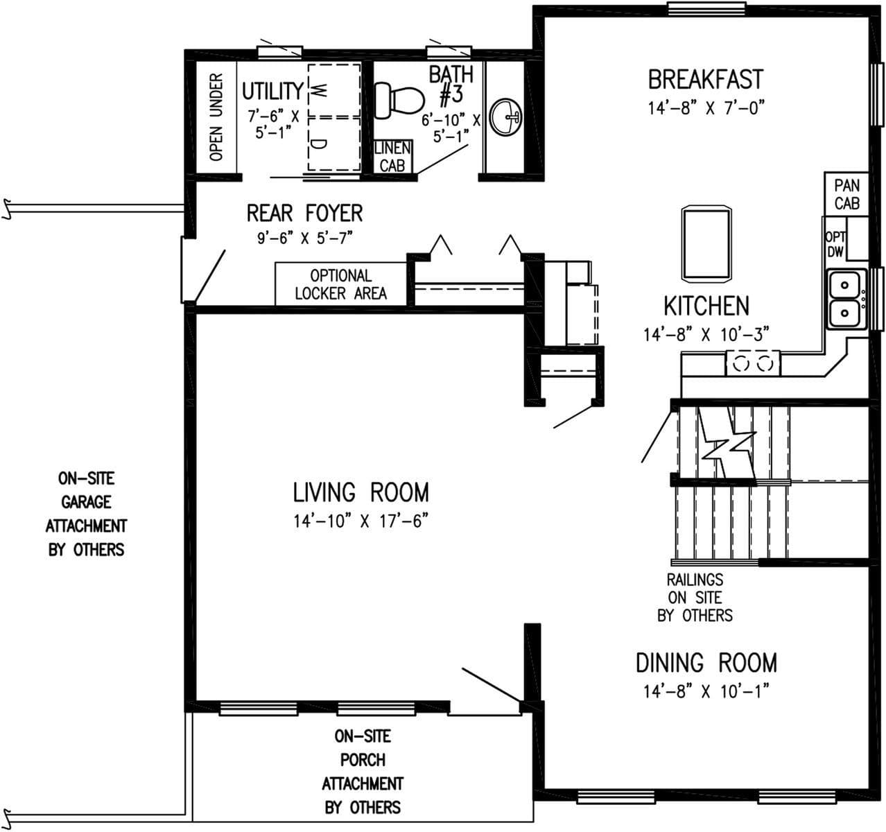 Whitney floor plan home features