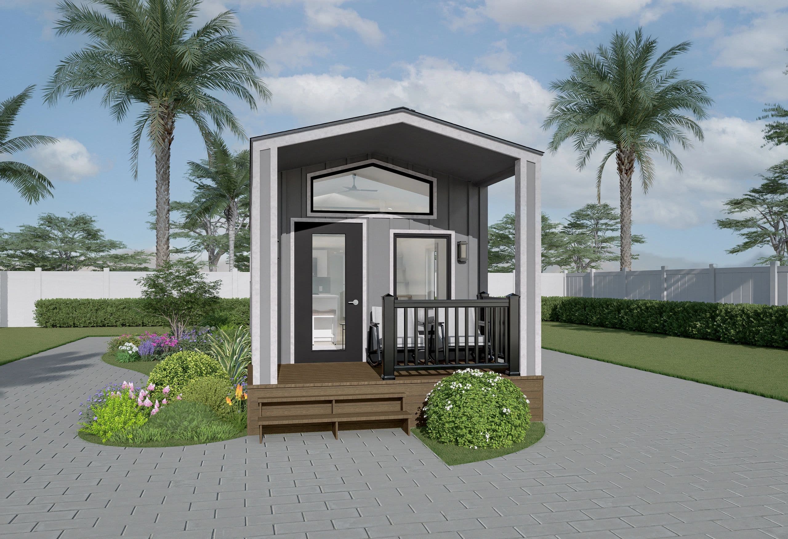 The cityscape oasis exterior and elevation home features