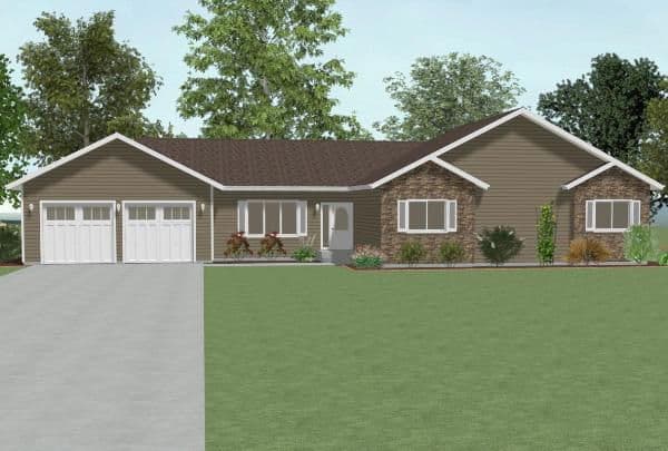 Spectrum 3625 elevation and exterior home features