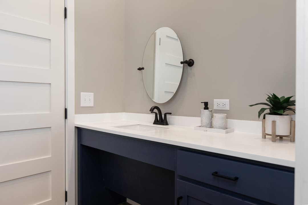 Blue springs bathroom home features