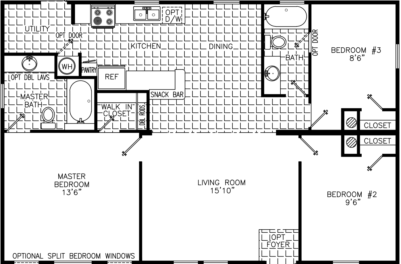 Zack 2840 floor plan home features