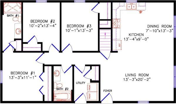 Cavalier 5095 floor plan home features