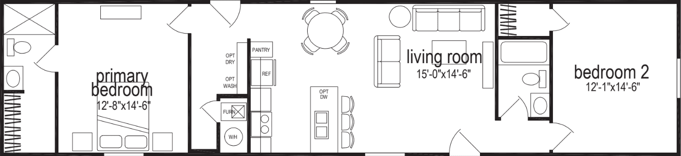 Achiever 6903 floor plan home features