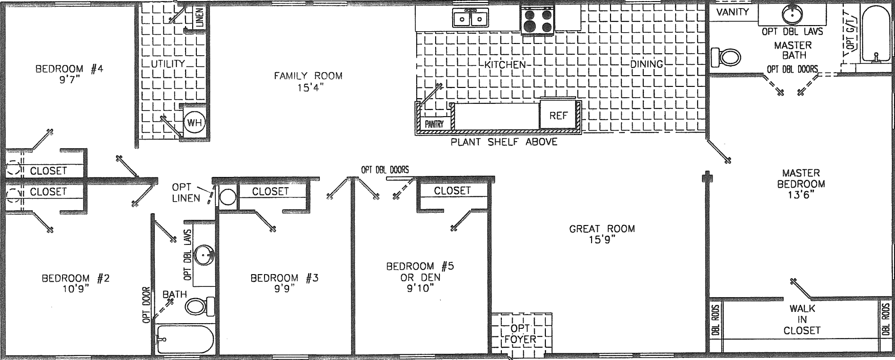 Buster 2866 floor plan home features