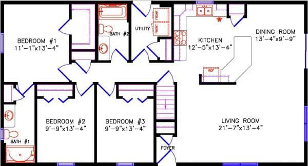 Northwood 1935 floor plan home features