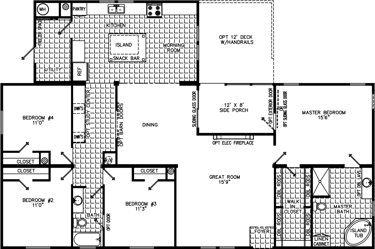 Tracy 4 porch 4260 floor plan home features