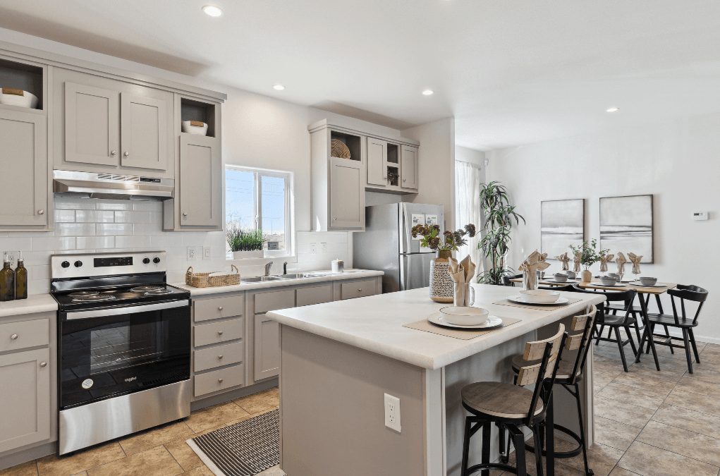 Olive kitchen home features