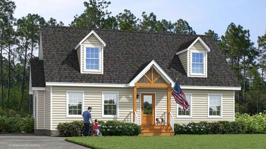 Blue ridge cape elevation and exterior home features
