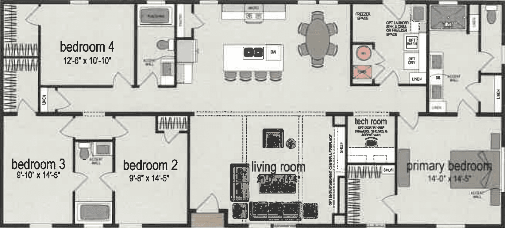Whitney 4b hud floor plan home features
