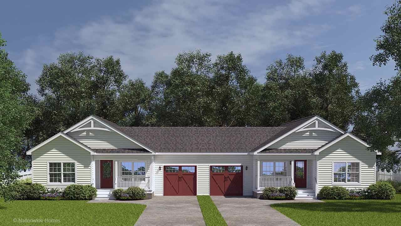 George mason duplex hero, elevation, and exterior home features