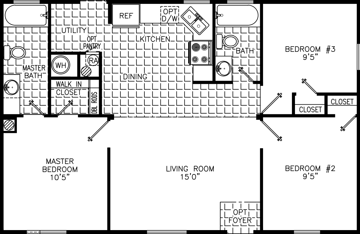 Mindi 2636 floor plan home features