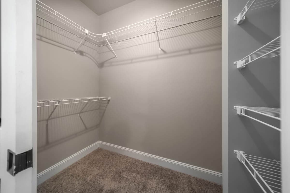 Farmhouse i two story interior home features