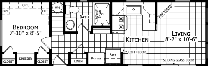 Park model a900le floor plan home features