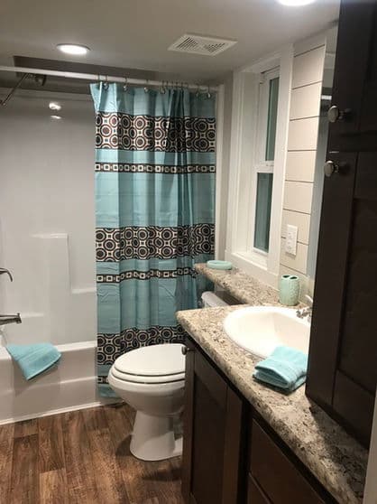 Tumbleweed bathroom home features