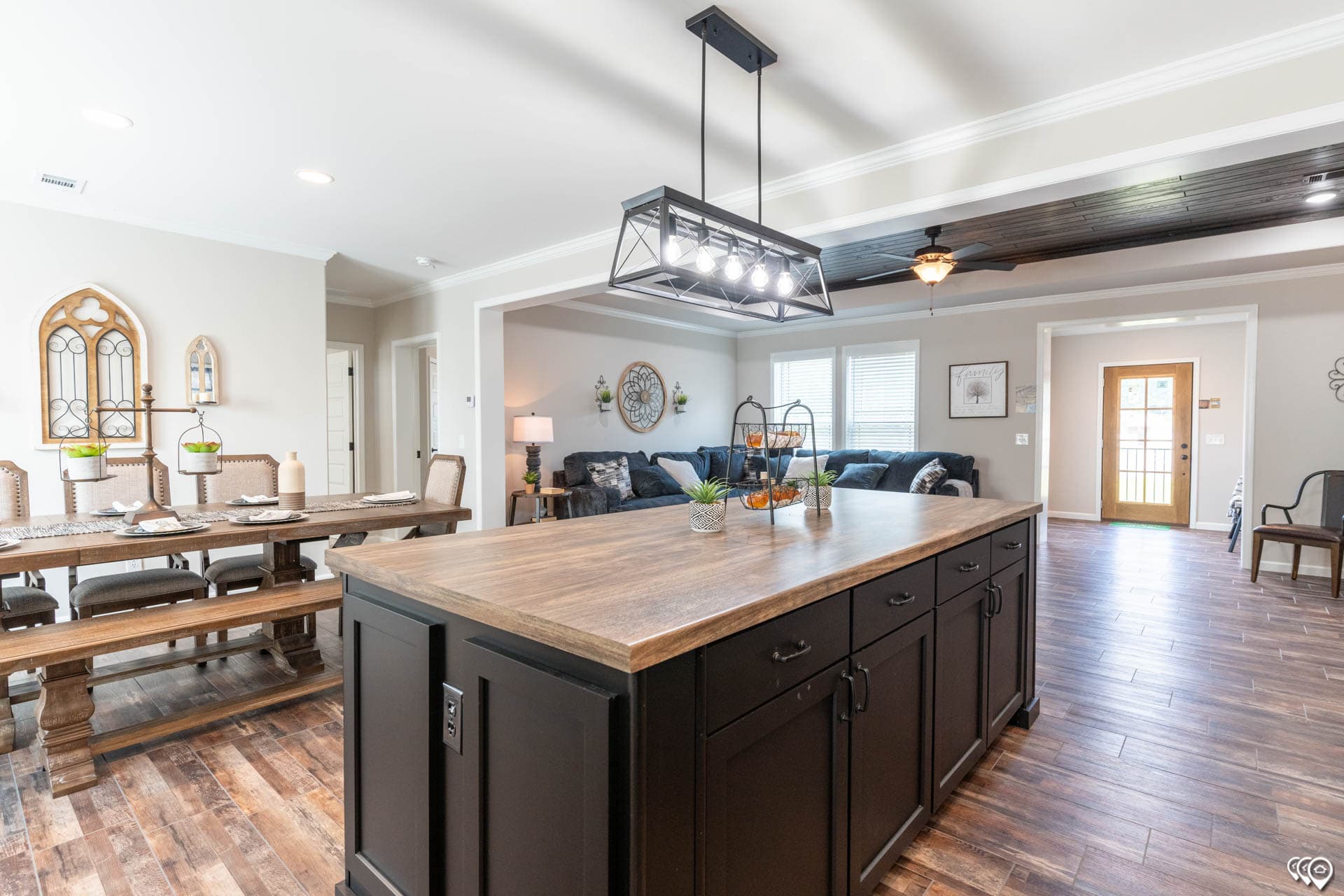 The woodside kitchen home features