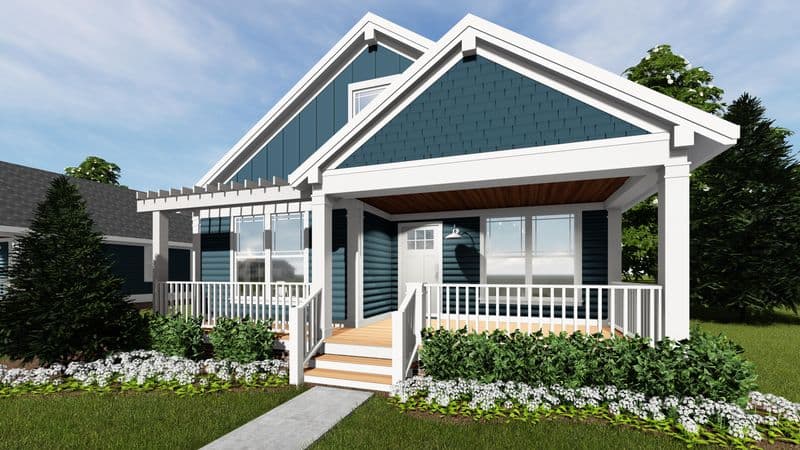 The laurel hero, elevation, and exterior home features