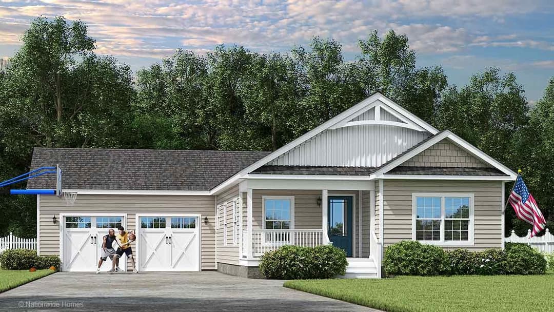 Brookdale ranch elevation and exterior home features